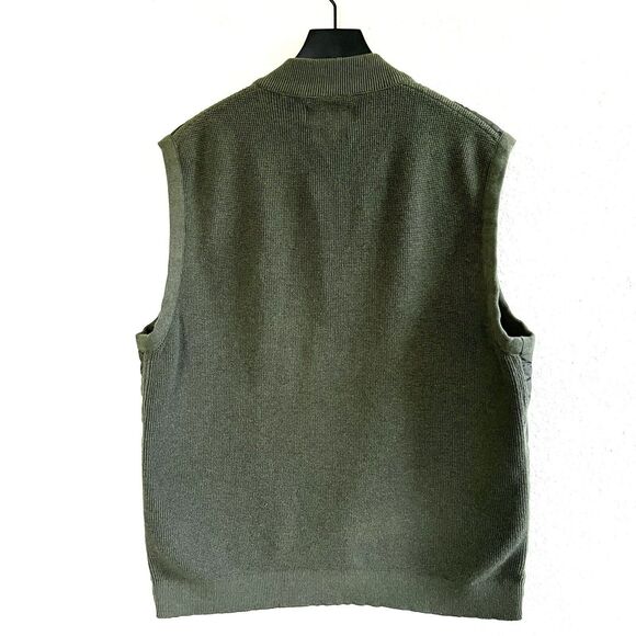 Barbour Weather Comfort Snap Vest Mens XL Olive Green - Picture 2 of 6